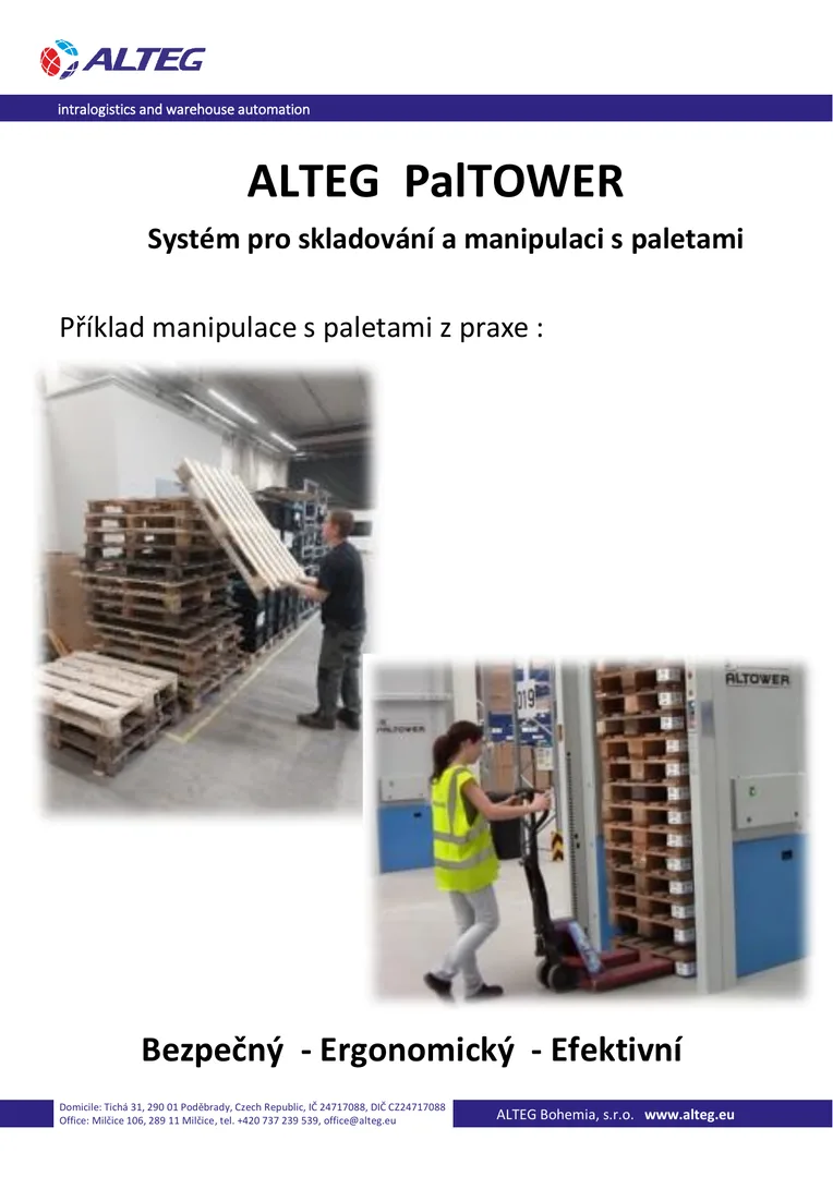 Náhled první strany dokumentu ALTEG PalTOWER - systém